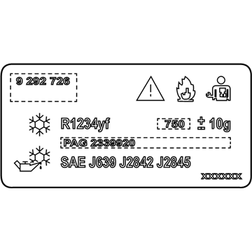 BMW 71236995660 LABEL, COOLANT