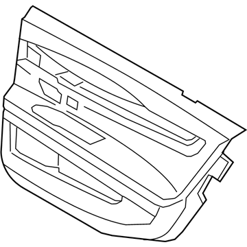 BMW 51429162210 Door Lining Leather Rear Right