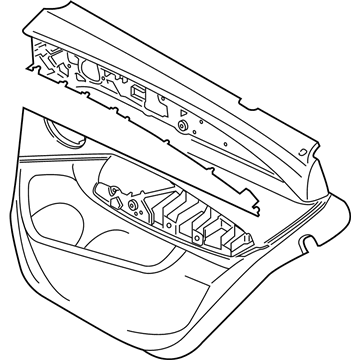 BMW 51427940272 Door Trim Panel, Rear, Right