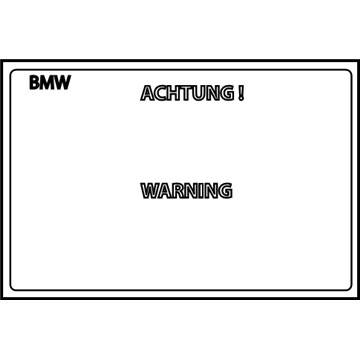 BMW 71212122334 Instruction Notice, Airbag