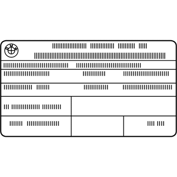 BMW 71228645220 Label "Exhaust Emission"