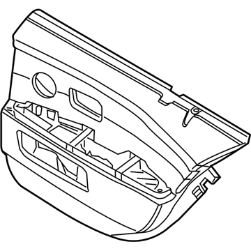 BMW 51429153532 Door Lining Leather Rear Right