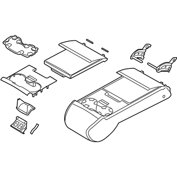 BMW 52206988617 Armrest Basis With Shelf, Leather