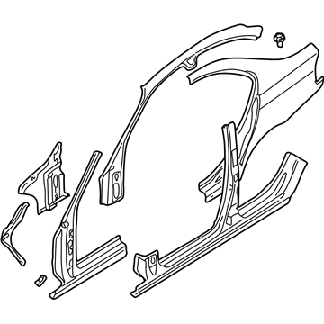 BMW 41217062572 Body-Side Frame Right