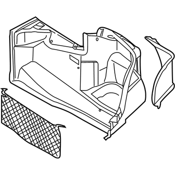 BMW 51486960411 Trunk Trim, Left