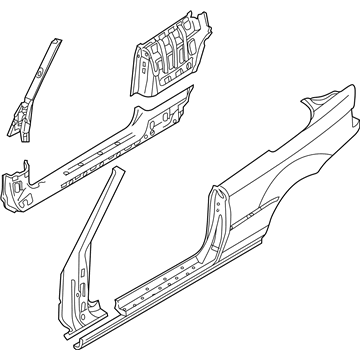 BMW 41357022592 Body-Side Frame Right