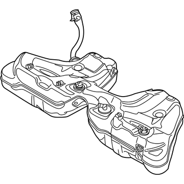 BMW 16116767626 Plastic Fuel Tank With Filler Pipe