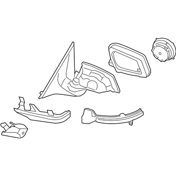BMW 51167308406 Outside Mirror Without Glass Heated Right