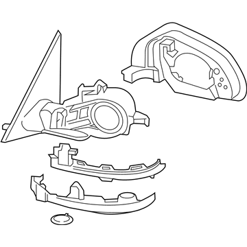 BMW 51167396048 Outside Mirror Without Glass Heated Right