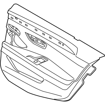 BMW 51427273328 Door Lining Leather Rear Right