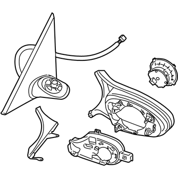 BMW 51168053715 Outside Mirror Heated With Memory, Left