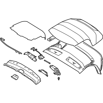 BMW 54347056275 Folding Top With Head Lining