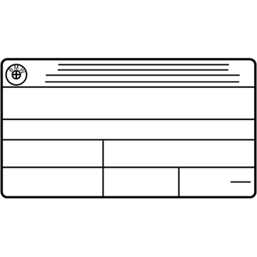 BMW 71228656085 Label "Exhaust Emission"