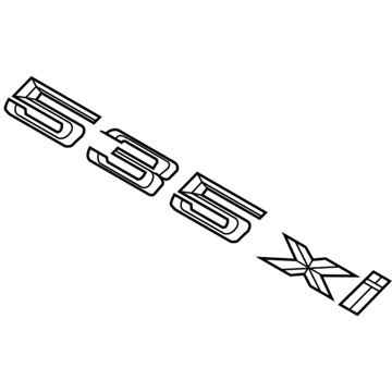 BMW 535xi Emblem - 51147196383
