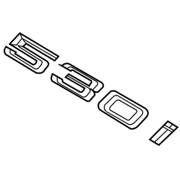 2004 BMW 530i Emblem - 51147039786