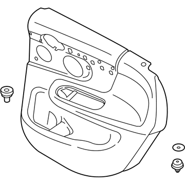 BMW 51427476624 Rear Door Trim Panel Right 51427476624 BMW Rear Door Trim Panel Right Illustration 1 of 1