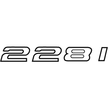 2016 BMW 228i xDrive Emblem - 51147356327