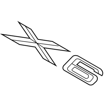 2013 BMW X6 M Emblem - 51147196556