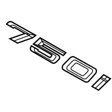 2015 BMW 750i xDrive Emblem - 51147187082