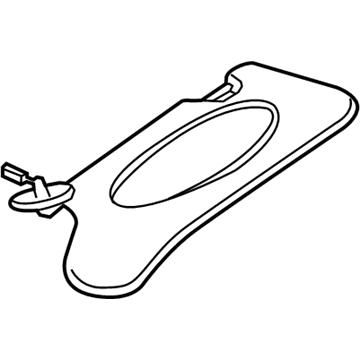 BMW 51169812700 Right Sun Visor With Label