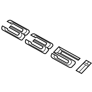 BMW 335i Emblem - 51147166218
