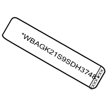 BMW 71217000673 Label "Chassis Number"