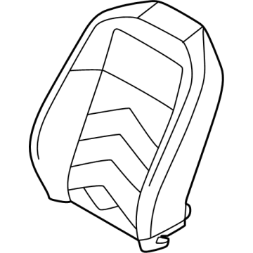 52105A545F2 BMW Backrest Cover Right Illustration 1 of 1