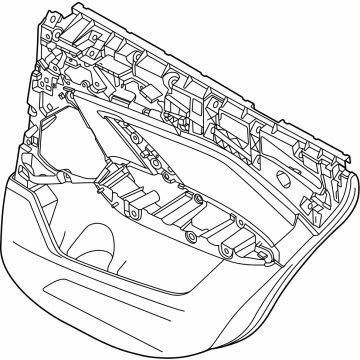 51425B35129 BMW Rear Door Trim Panel Left Illustration 1 of 1