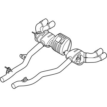 18307889587 BMW Rear Muffler Illustration 1 of 1