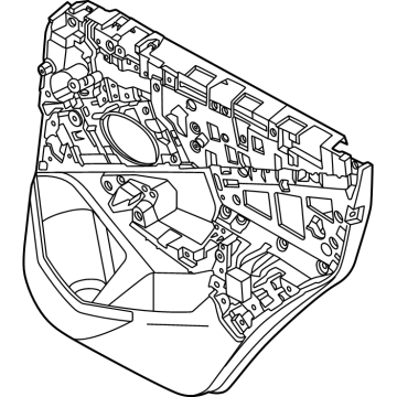 51425B359A1 BMW Rear Door Trim Panel Left Illustration 1 of 1