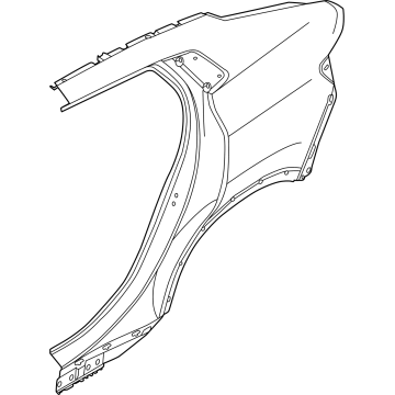 BMW 41309635707 Left Rear Side Panel 41309635707 BMW Left Rear Side Panel Illustration 1 of 1