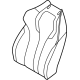 BMW 52105A3B542 Cover Backrest Leather Right